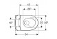 Závěsné wc Geberit Selnova Premium Rimfree 53x36cm se sedátkem klozetovým zwykłą - bílá