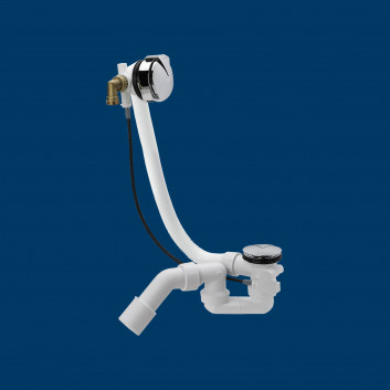 Sifon Viega Multiplex Trio dla wanien Riho, napuszczanie przez přepad, 70cm, chrom