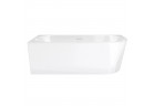 Rohová vana volně stojící Corsan Intero 160 x 75 cm bílá, montáž lewostronny, přepad szczelinowy zátka klik-klak bílý