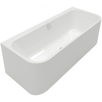 Vana přístěnná k montáži rohové z levé strány stronie SQUARE, 1800 x 800 mm, Villeroy & Boch, Loop & Friends - Weiss Alpin