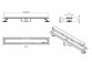 Lineární odtok podlahový Balneo Duplex Next Gold 90 cm, dwustronny, nerez szczotkowanej, z niskim syfonem i głębokim osadnikiem - zlatá 