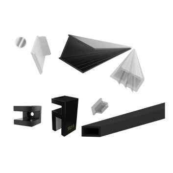 Stěna Roca Walk-In, tloušťka 8mm, do łączenia s montážní soupravou District. Velikost nominalny 100cm