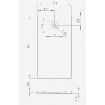 Pětiúhelníková vanička Radaway Doros Plus PT E, 100x90cm, pravý, akrylátový, bílý
