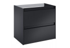 Skříňka koupelnová Roca Alpine pod umyvadlo 70 cm s 2 zásuvkami (do kompletacji s umyvadlem Victoria nebo blatem) - černá matnáný