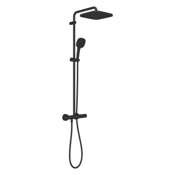 Sprchový systém Grohe Tempesta s termostatem k montáži na stěnu, s hlavovou sprchou okrągłą 25 cm - matte black