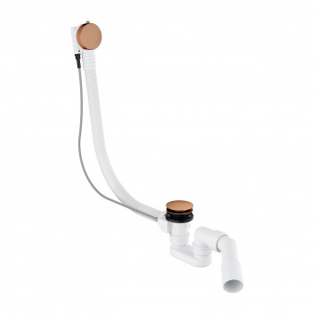 Sifon vanová vypouštěcí a přepadová, Omnires CGS - Bílý lesklá