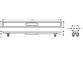 Lineární odtok Hansgrohe RainDrain Match, 70 cm, s rámem o regulowanej wysokości - chrom