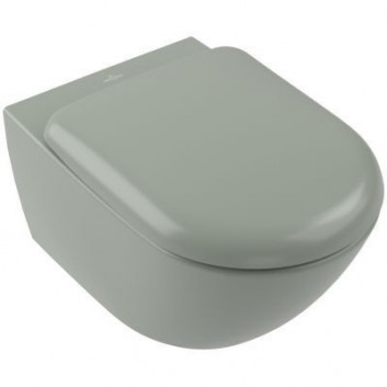 Mísa podvěsná WC Villeroy&Boch Antao, 56x37 cm, bez kołnierza, Almond CeramicPlus