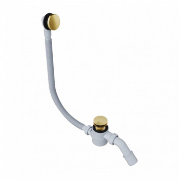 Sifon vanová Excellent Moli, z přepadem - bílý lesklá