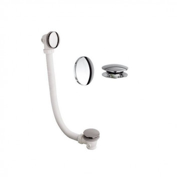 Sifon do brodzików Polysan Flexia, 90mm, DN40, nízká - nerez matnáný