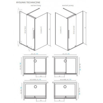 Radaway Furo KDJ sprchový kout 90x90cm levá sklo čiré