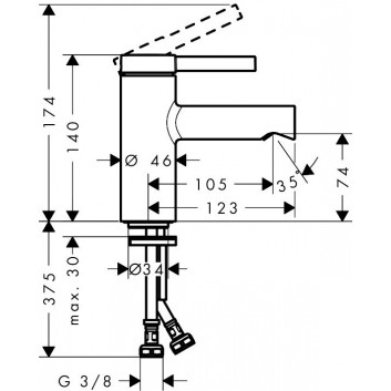 Baterie volně stojící na podlahu Hansgrohe Zesis S páková - chrom