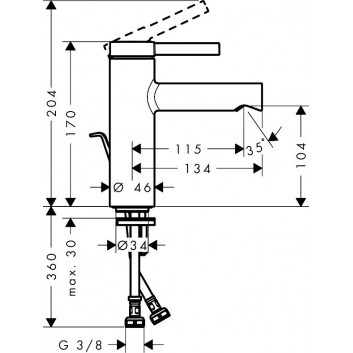 Umyvadlová baterie Hansgrohe Zesis S páková 70 CoolStart s umyvadlovou výpustí Push-Open - chrom