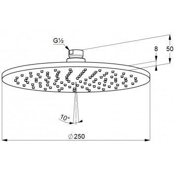 Horní sprcha Kludi A-QA, 25 cm, kulatá, černá matnáný