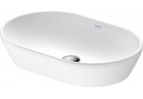 Umyvadlo na postavení na desku Duravit D-Neo, 40cm, kulatá, bez přepadu, bez otvoru pro baterii, bílá