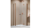 Sprchový kout Radaway Nes Brushed Copper H-KDD II 90, část pravá, dveře 900x2000mm - sklo čiré, profil měď szczotkowany