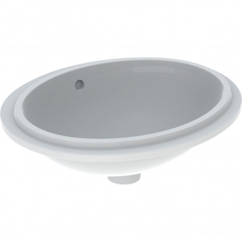 Geberit Variform Umyvadlo pod desku, oválný, 49.5cm, z přepadem, bez otvoru pro baterii