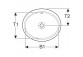 Geberit Variform Umyvadlo pod desku, oválný, 49.5cm, z přepadem, bez otvoru pro baterii