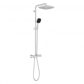 Sprchový systém Grohe Euphoria System 260 s termostatem k montáži na stěnu, s hlavovou sprchou okrągłą 26 cm - phantom black