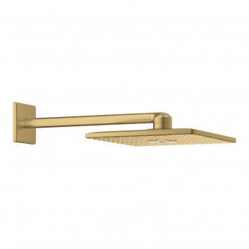 Horní sprcha čtvercová s ramenem nástěnným Grohe Rainshower 310 SmartActive Cube, brushed warm sunset