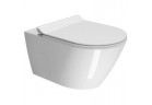 Souprava GSI Kube X mísa WC závěsná 55x36 cm + sedadlo s pozvolným sklápěním + mocowania - bílá