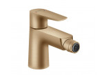 Bidetová baterie 1 držák Hansgrohe Talis E wys. 158 mm, sada odtokový, zlatá optyczny leštený