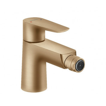 Bidetová baterie 1 držák Hansgrohe Talis E wys. 158 mm, sada odtokový, zlatá optyczny leštený