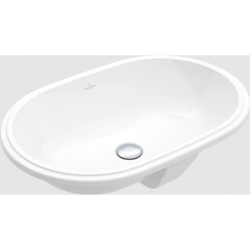 Architectura Umyvadlo pod desku, 570 x 375 x 175 mm, Weiss Alpin CeramicPlus, z přepadem