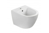 Závěsný bidet Emporia Nox 48,5x36 cm, s otvorem pro baterii, z přepadem - bílý lesklá