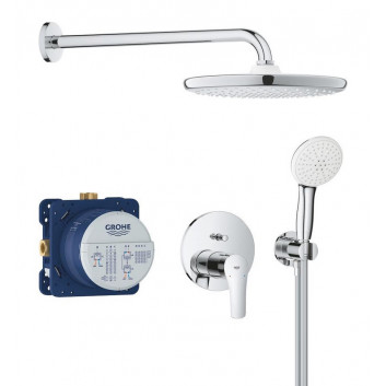 Podomítkový sprchový set s hlavovou sprchou Tempesta 250 Cube, Grohe Groheterm, chrom