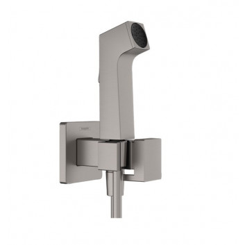 Bidetová ruční sprcha Hansgrohe Bidette 1jet E EcoSmart se směšovačem, držákem a hadicí sprchovým 125 cm - bronz kartáčovaný