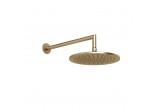 Horní sprcha Gessi Anello, kulatá, 250mm, regulowana, s ramenem nástěnným 358mm - Copper Brushed PVD