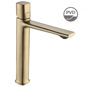 Umyvadlová baterie Laveo Tores vysoká (266 mm), páková, s uzávěrem - grafit