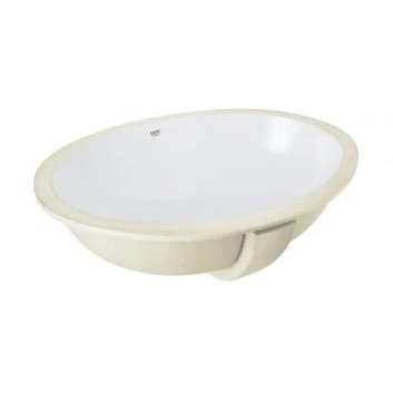 Umyvadlo na postavení na desku Grohe Cube Ceramic, 80x49cm, z přepadem, otvor na baterii, alpská bílá
