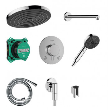 Sprchový systém Hansgrohe Pulsify S 260 1jet s baterií termostatickou Ecostat Comfort S i iBox universal 2, podomítkový, chrom