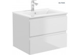 Umyvadlo na postavení na desku Oltens Hamnes, 60x42,5cm, oválný, bez přepadu, povlak SmartClean, bílá