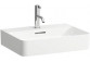 Umyvadlo nástěnná 550 x 420 mm SaphirKeramik s otvorem pro baterii bílá- sanitbuy.pl