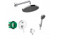 Sprchový set Hansgrohe WallStoris, na stěnu, baterie termostatická, 1 wyjście vody, s košíkem, wieszakiem i suwakiem, černá matnáný