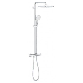Sprchový systém Grohe Euphoria System 260 s termostatem k montáži na stěnu, s hlavovou sprchou okrągłą 26 cm - phantom black
