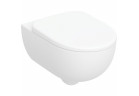 Souprava wiszącej mísy WC Geberit Selnova Premium 36x53 cm, s hlubokým splachováním, skryté mocowania, Rimfree, se sedadlem s pozvolným sklápěním - bílý