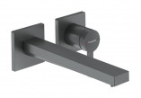 Páková umyvadlová baterie nástěnná, podomítková s výtokovým ramenem 22,5 cm, Hansgrohe Tecturis E - Chrom
