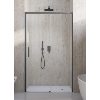 Dveře wnękowe Radaway Idea 8 DWJ Brushed GunMetal 140 cm, levé - sklo čiré, profil gunmetal szczotkowany