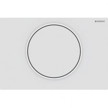 Tlačítko do WC Geberit Typ 10 Sigma pneumatyczny, ocel, ręczny, dwudzielny, podomítkový, meblowy