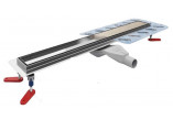  Souprava Wiper New Premium ZK Revers (Rošt 2w1), lineární odtok 90 cm z rotačním syfonem snake 360, szlif