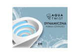 Mísa WC závěsná EMPORIA NOX 1.1, 53x36 cm, bez splachovacího okruhu, system spłukiwania wirowego AquaTwist, se sedadlem s pozvolným sklápěním slim