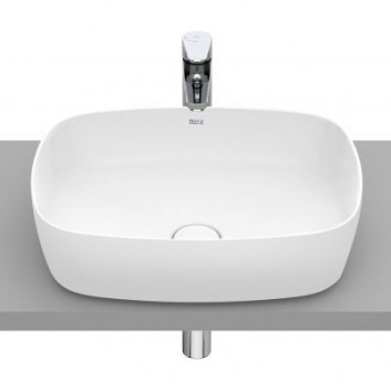 Umyvadlo na desku 37cm Roca Inspira Round kulatá, s povrchem Superglaze bílá