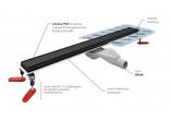 Souprava Wiper New Premium, lineární odtok 110 cm, Ponente, z rotačním syfonem snake 360, szlif