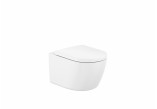 Mísa podvěsná WC Roca Meridian Rimless Compacto, 48x36cm, bez kołnierza, bílá
