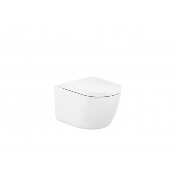 Mísa podvěsná WC Roca Meridian Rimless Compacto, 48x36cm, bez kołnierza, bílá