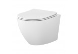 Souprava Cersanit SET C502: Mísa WC závěsná Cersanit Desse Pro Oval Tornado 36x49 cm se sedátkem duroplastową Slim - bílá